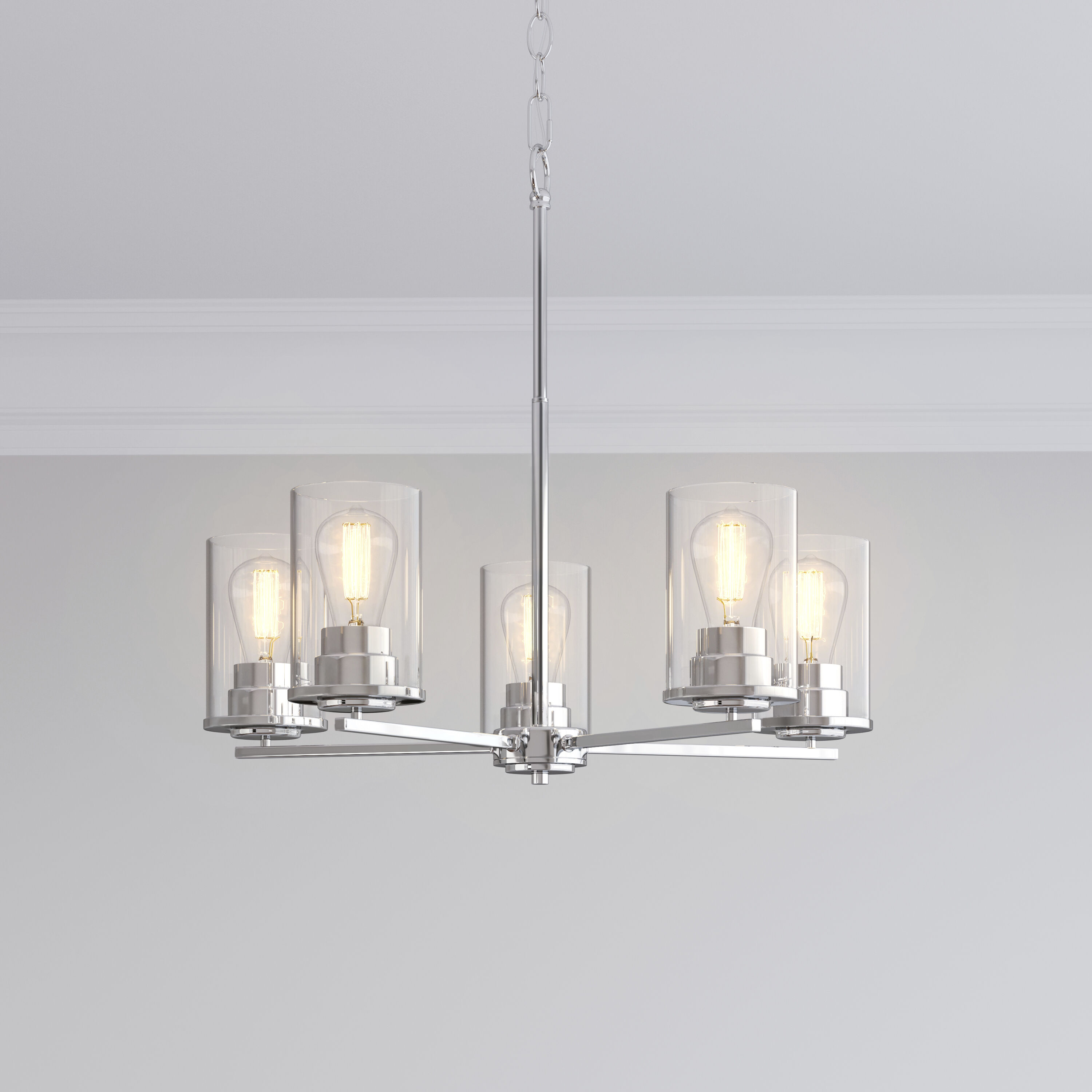 Verlana 5 Light 24 inch Chrome Chandelier Ceiling Light